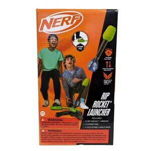 NERF NWT Rip Rocket Launcher Outdoor Toy For Kids fun foot rocket